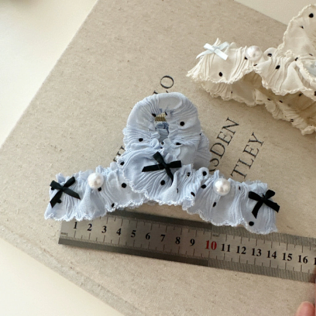 Ribbon Polka Claw Clip