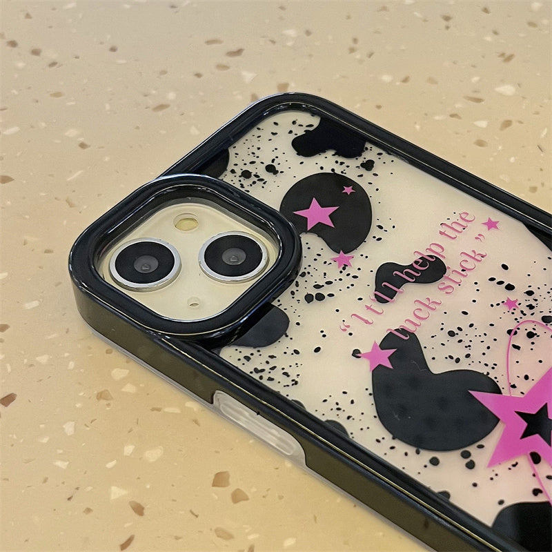 Black and pink stary case