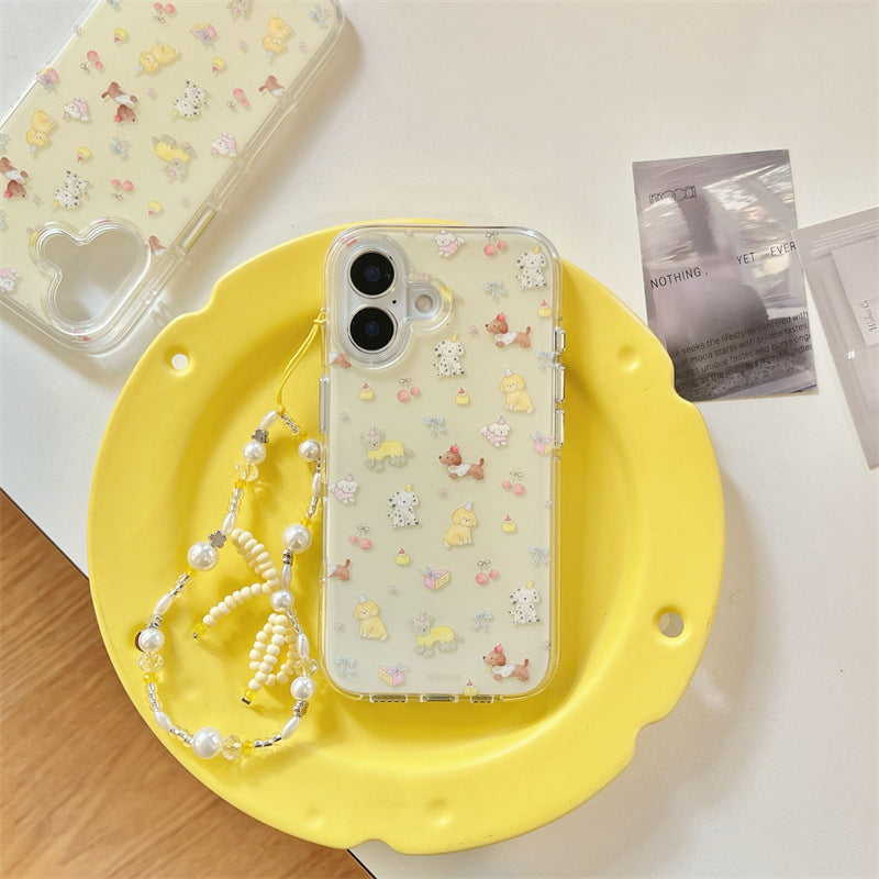 Cute Animal Print Clear Phone Case
