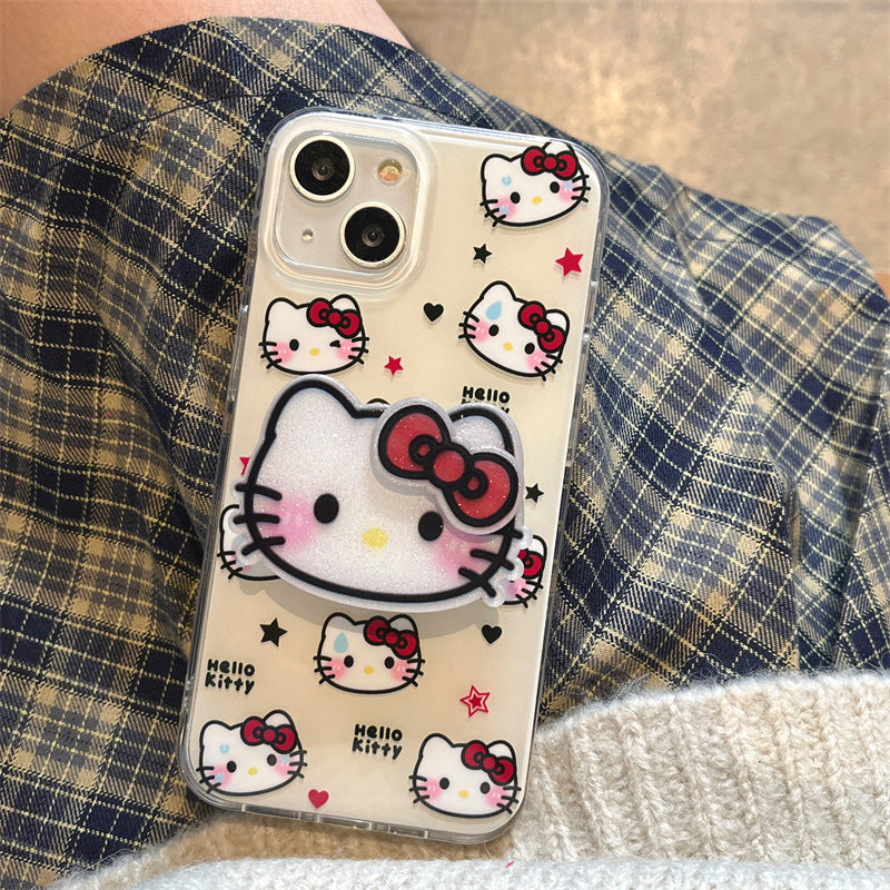 Glitter Kitty Pop Socket Case