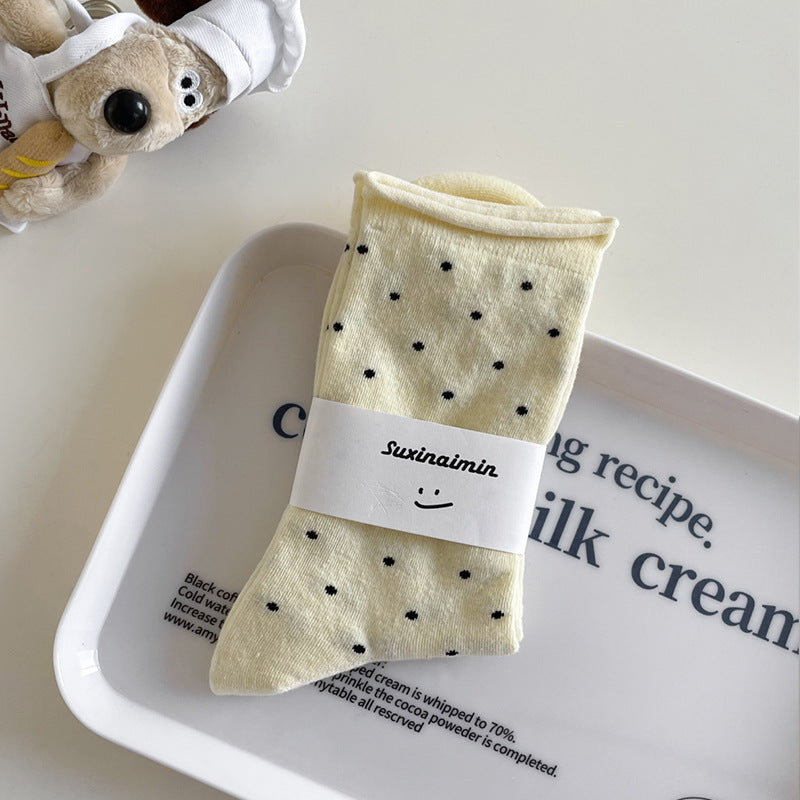 Polka Dot Crew Socks