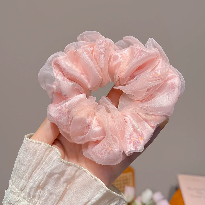 Gentle Elastic Floral Hair Scrunchies