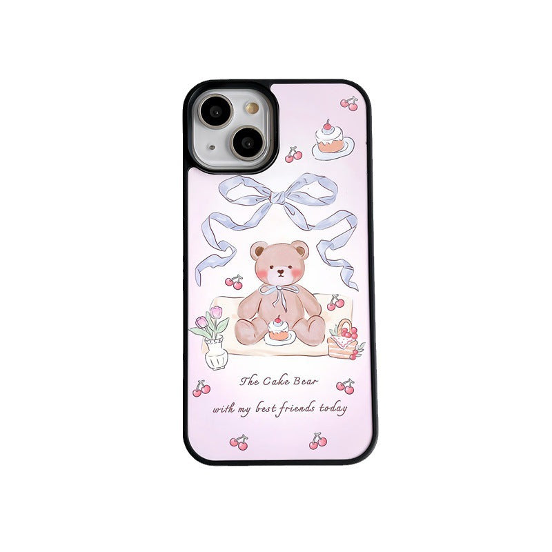 Lace Bow Bear Pink Case