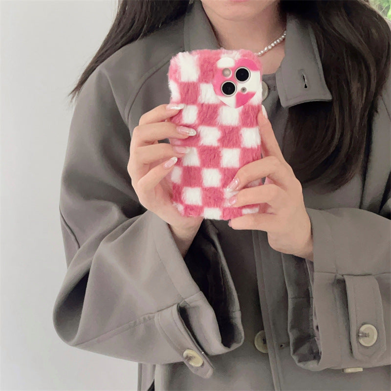 Fluffy Plaid Case