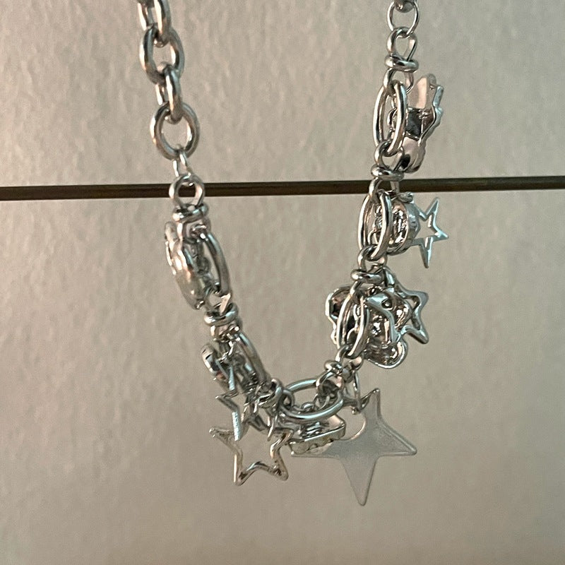 Silver Stars Necklace