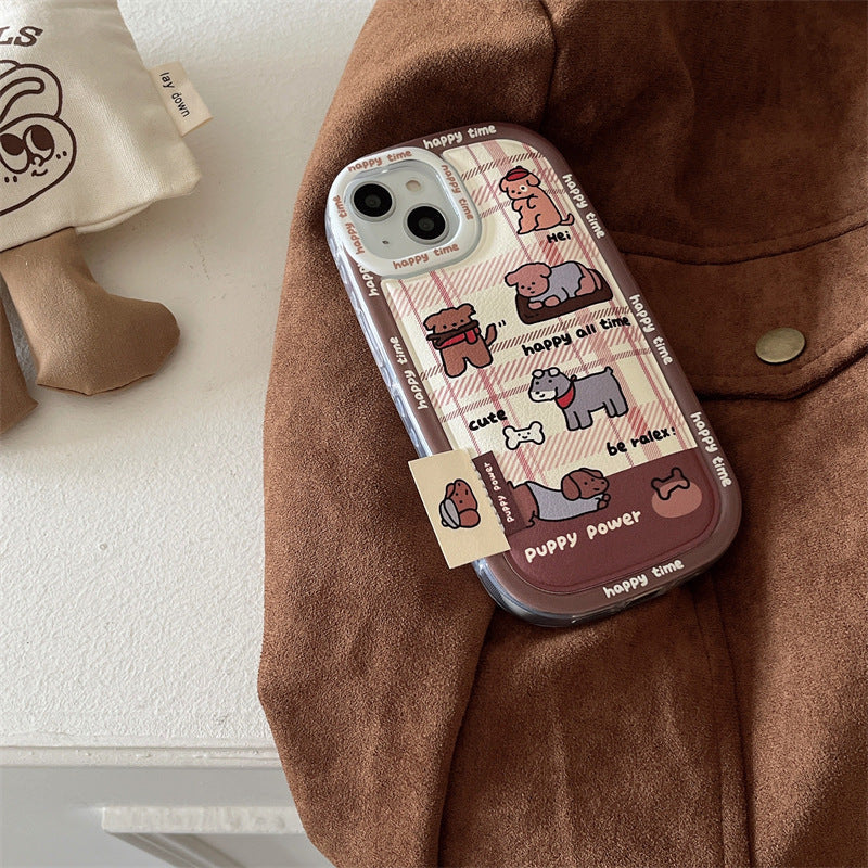 Happy All Time Maroon Plaid Case