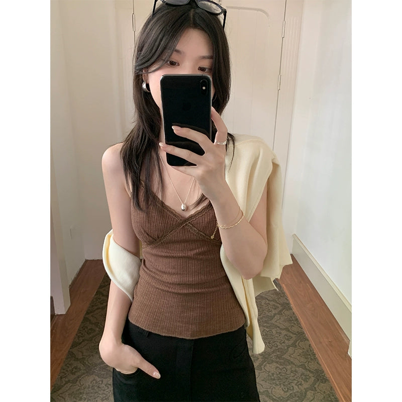 Scalloped Edge Ribbed Cami