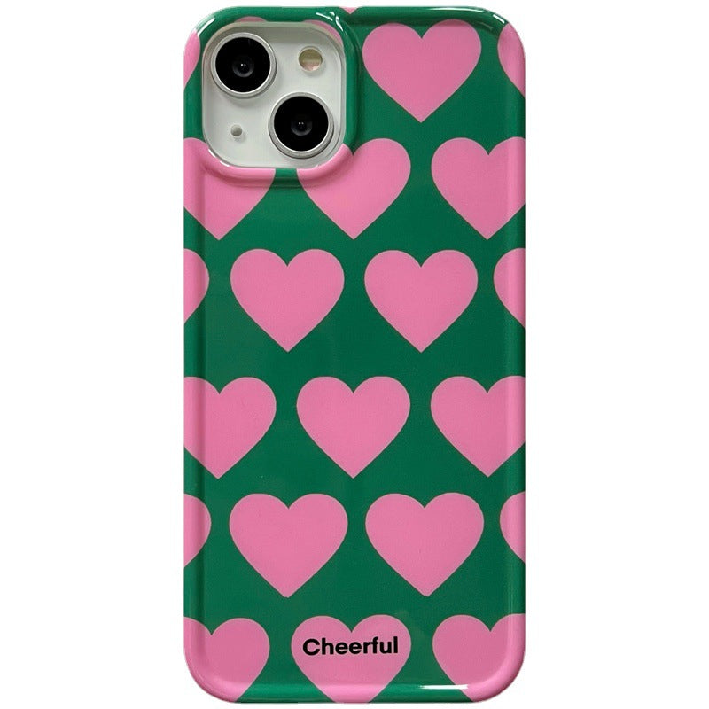 Green Pink Heart Case