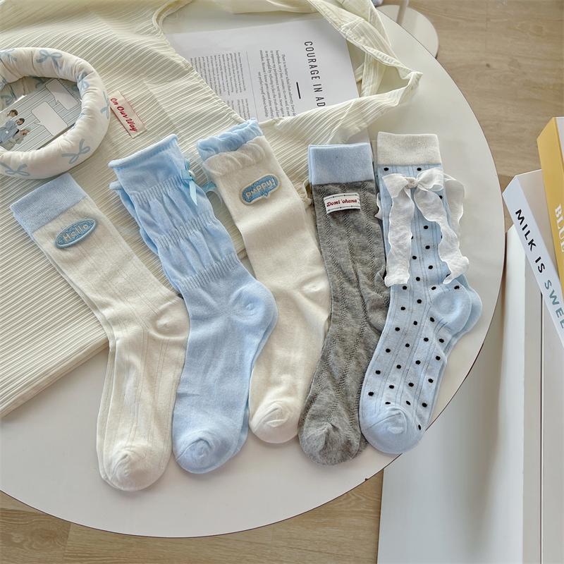 Pastel Ruffle Bow Socks