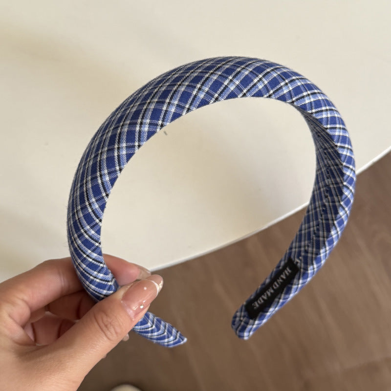 Plaid Fabric Headband Hair Accessories