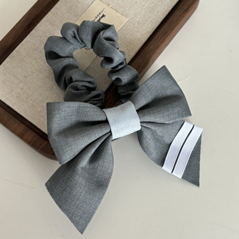 Vintage Plaid Lace Edge Scrunchie