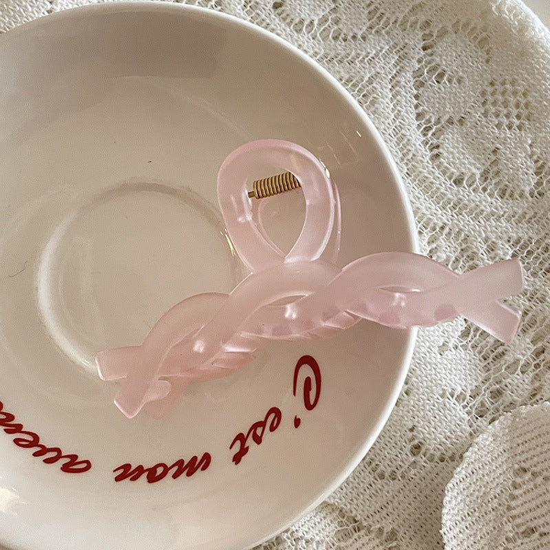 Glassy Blush Claw Clip