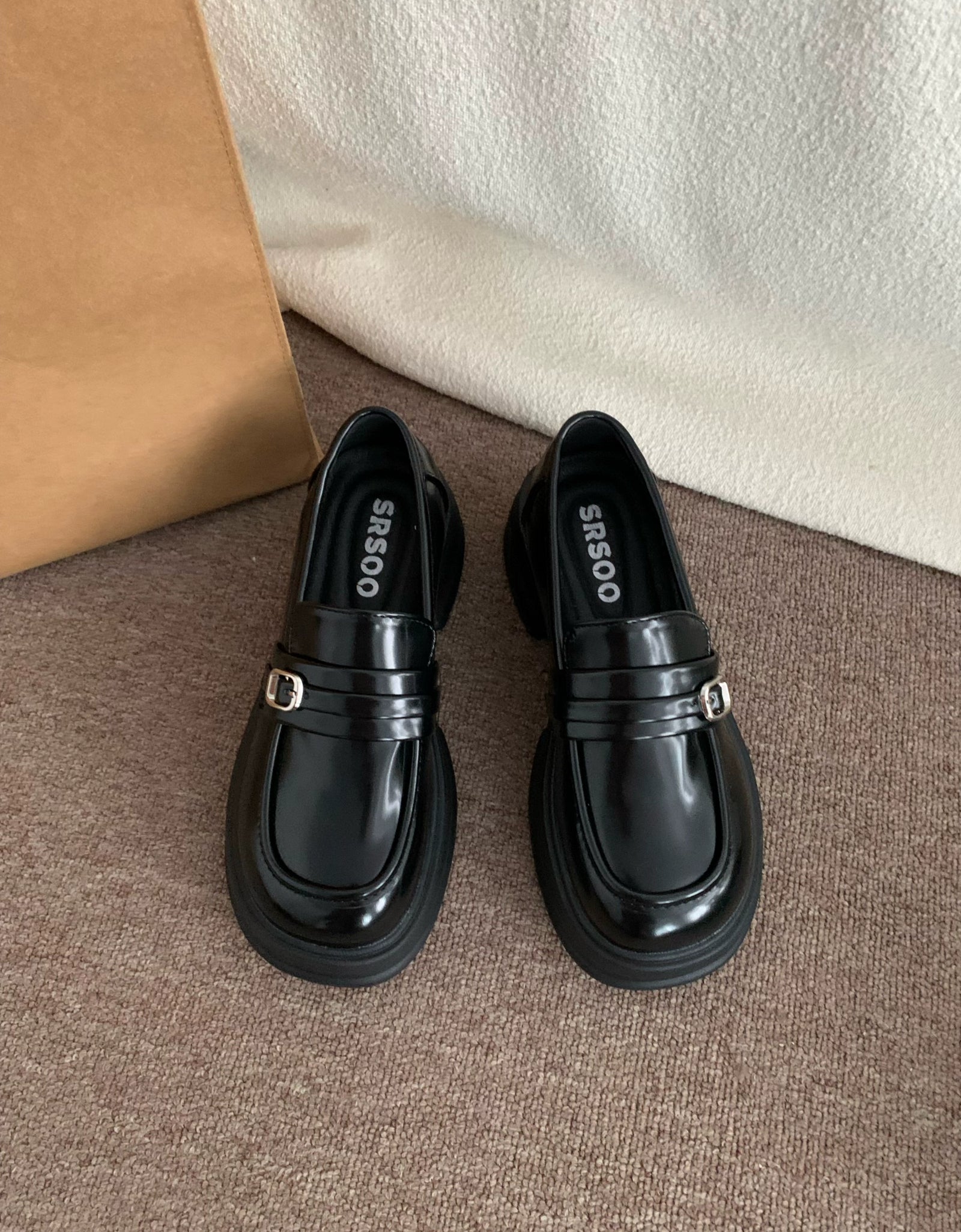 Chunky Platform Buckle Loafers