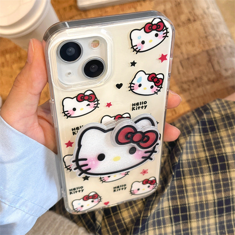 Glitter Kitty Pop Socket Case