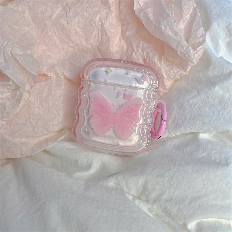 Pink Butterfly AirPods Case