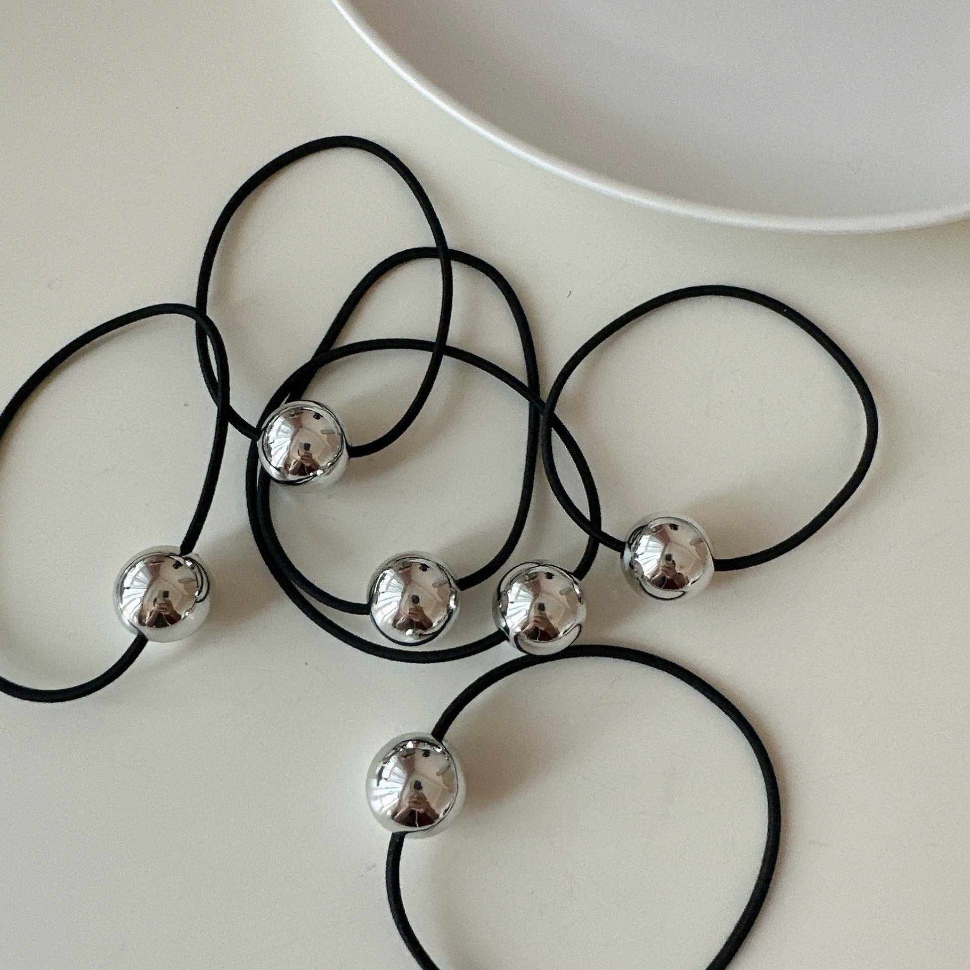 Elastic Hair Bands with Beads