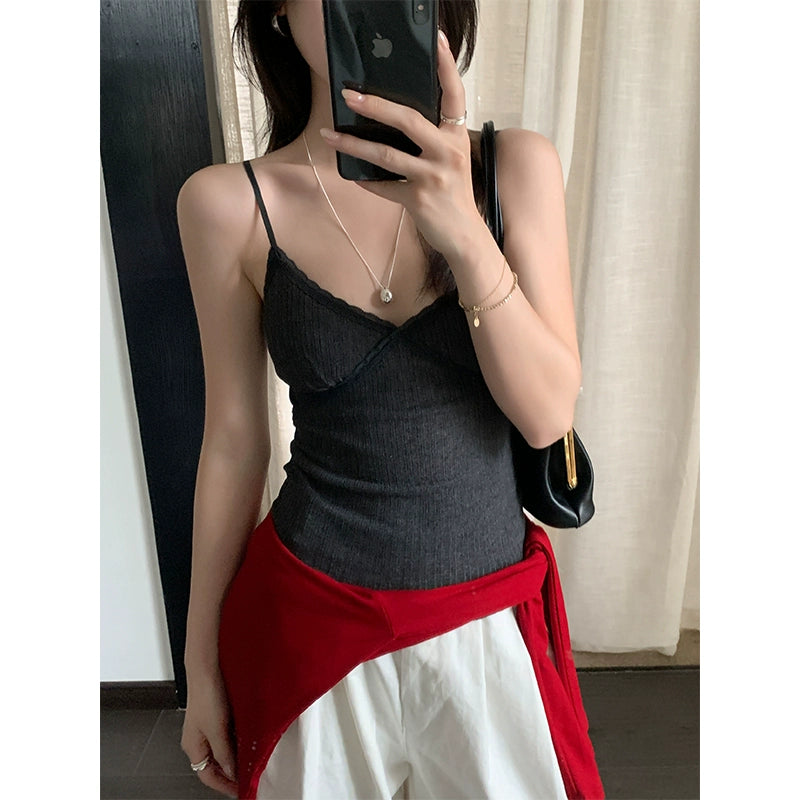Scalloped Edge Ribbed Cami