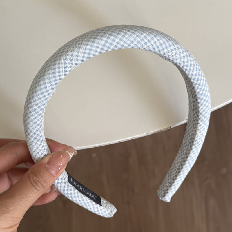 Plaid Fabric Headband Hair Accessories