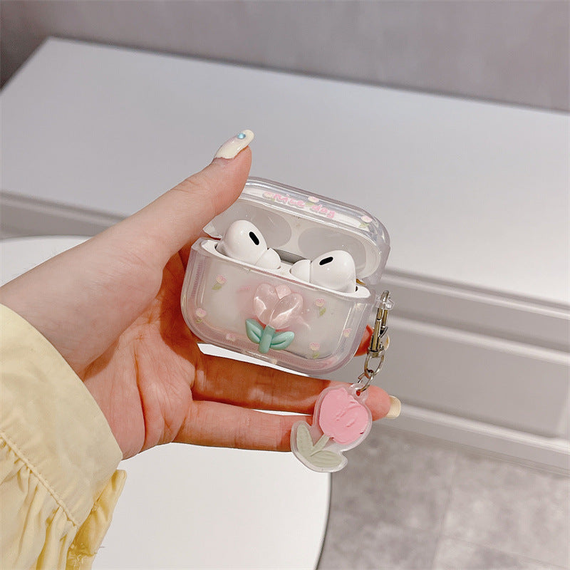 Crystal Tulip Airpods Case