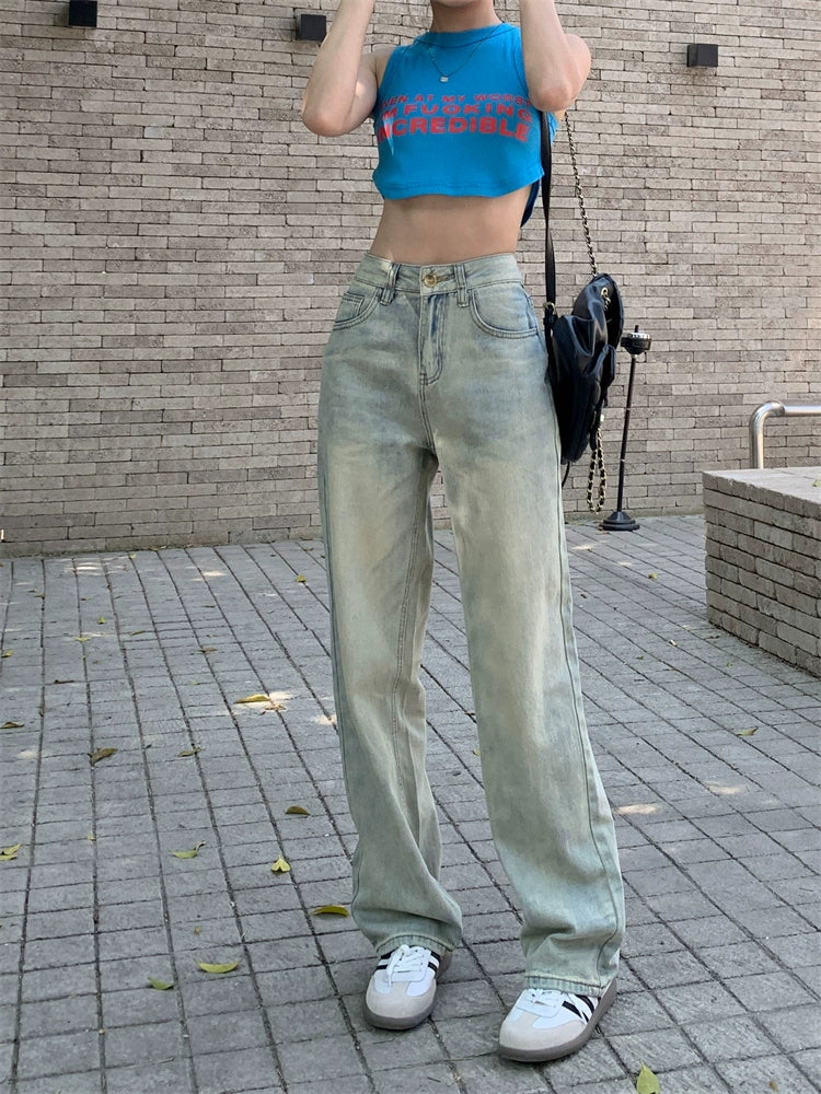 Vintage Loose Fit Denim Trousers