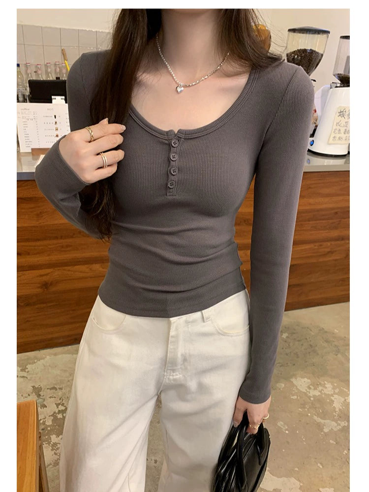 Classic Heather Henley Top