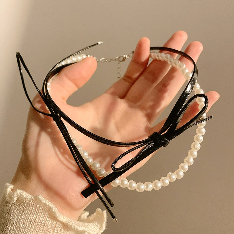 Silver Ribbon Layered Choker Jewelry