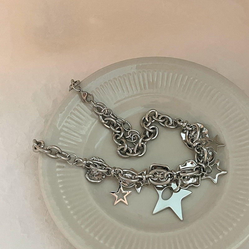 Silver Stars Necklace