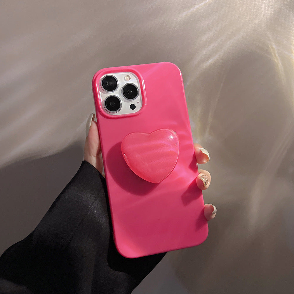 Hot Pink Heart Pop Socket Case