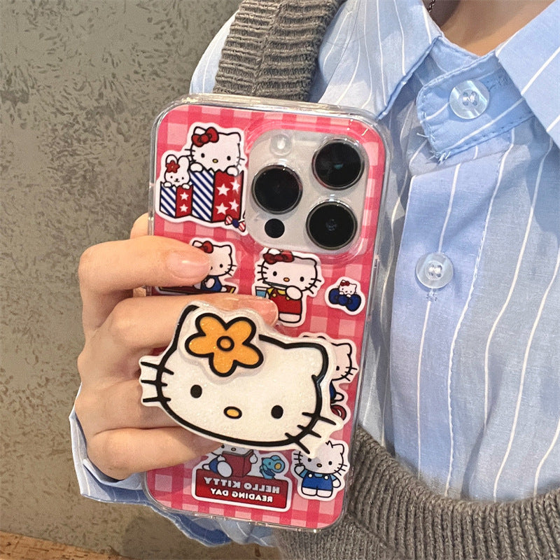 Retro Red Plaid Kitty Case