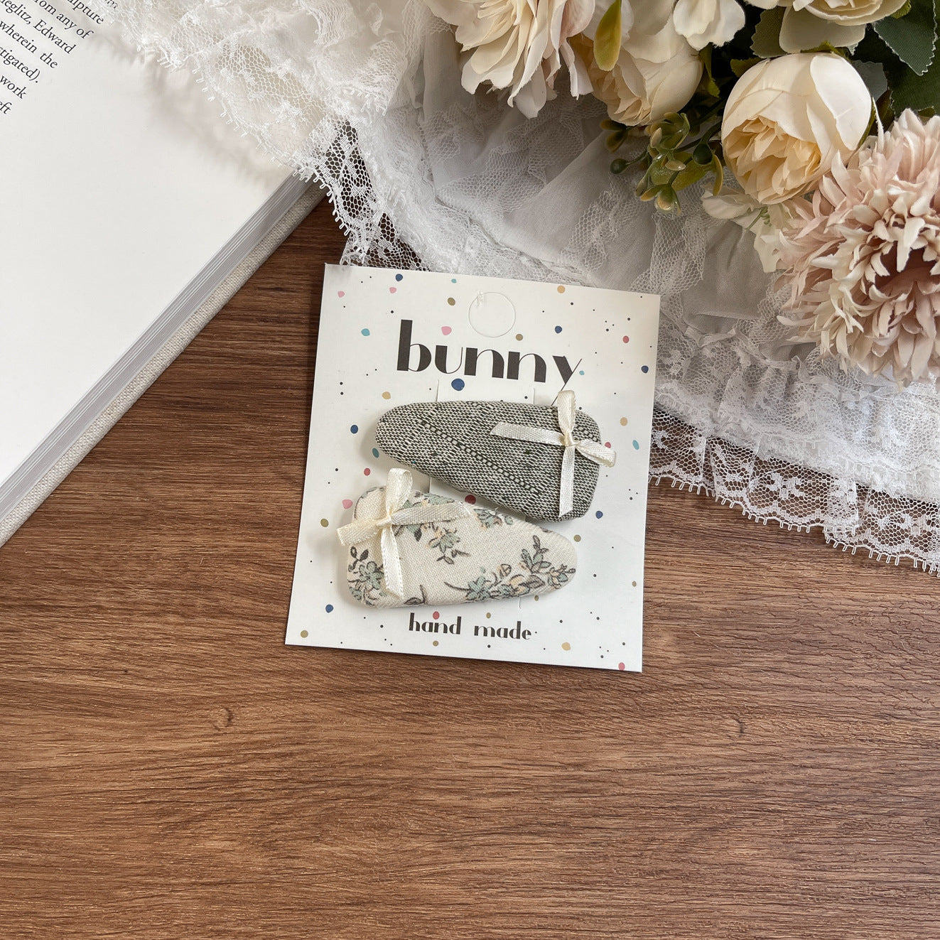 Bunny Handmade Pastel Hair Clips