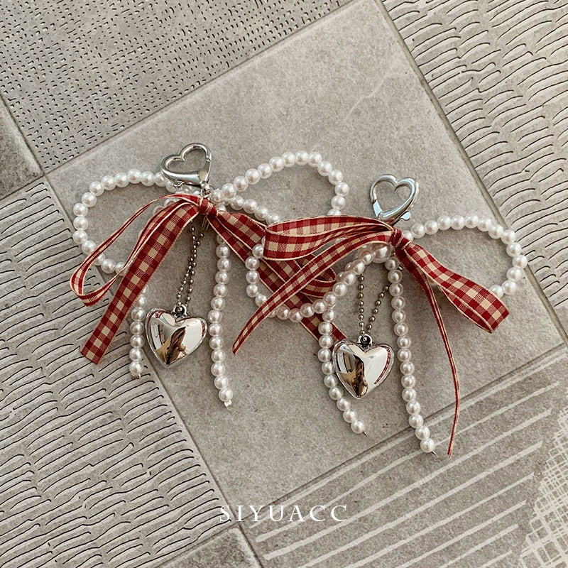Blue Bow Pearl Shoe Buckle