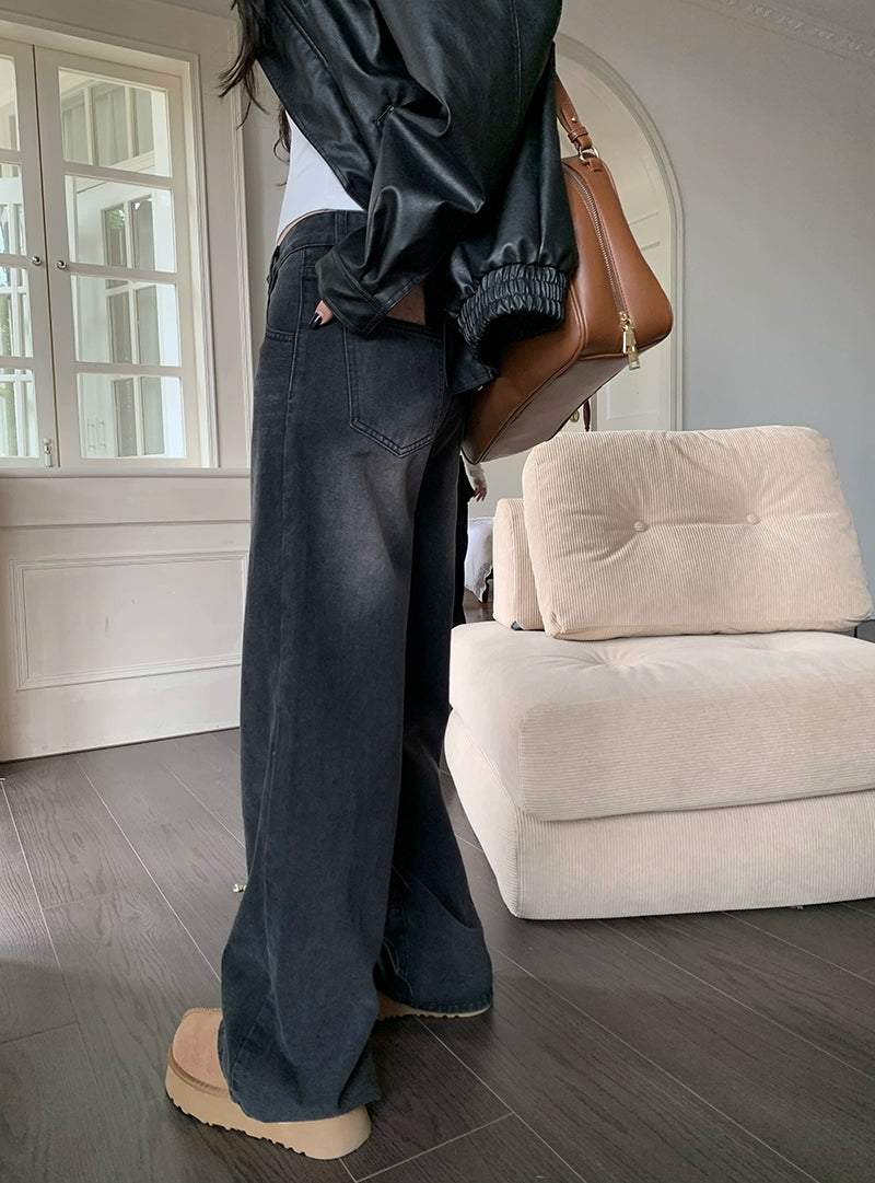 Felicia Denim Straight Pants