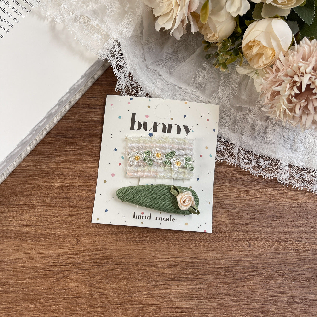 Bunny Handmade Pastel Hair Clips