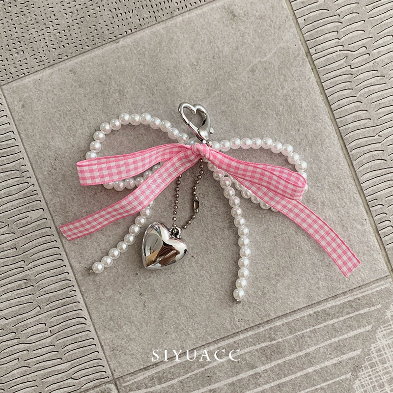 Blue Bow Pearl Shoe Buckle