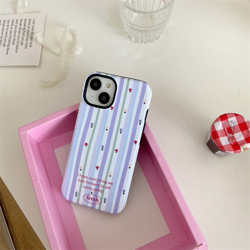 Retro Mirror Pop Socket Stripe Case