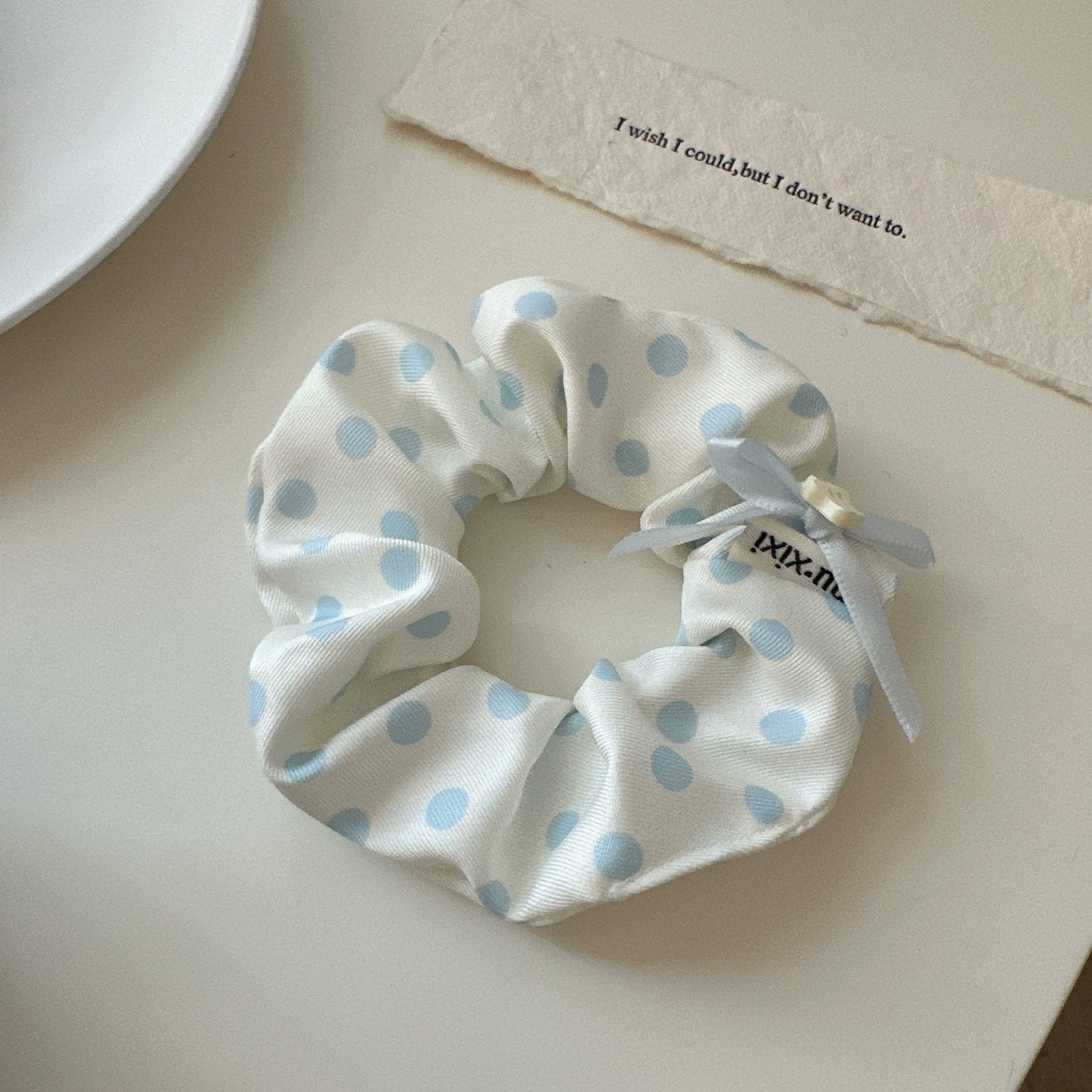 Silk Baby Blue Scrunchie