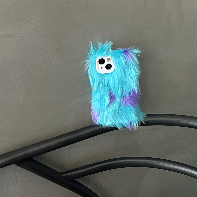 Neon Blue Fluffy Case