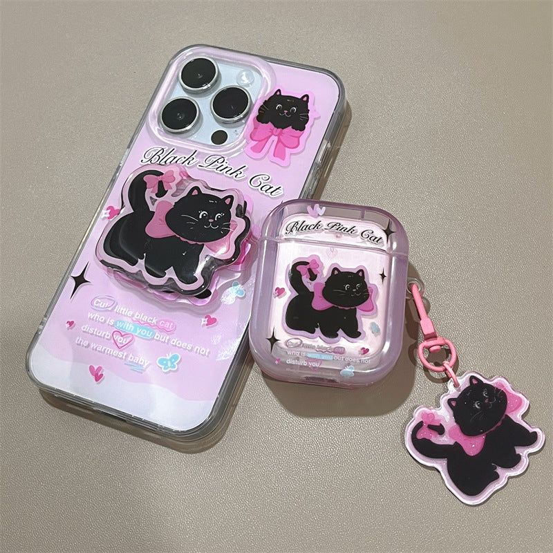 Kitty Noir with Rosy Tint Airpods Case