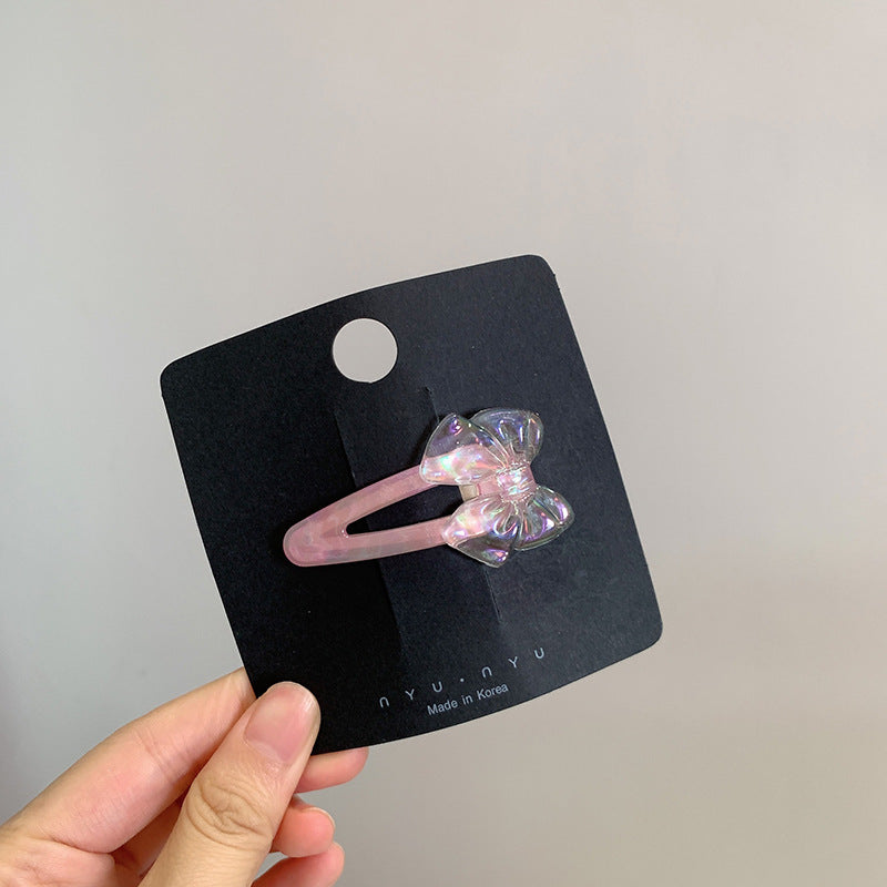 Iridescent Pink Pearl Hair Clips