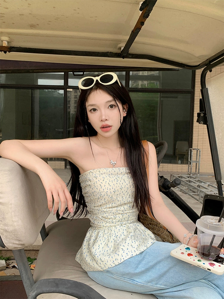 Floral Tube Flare Top