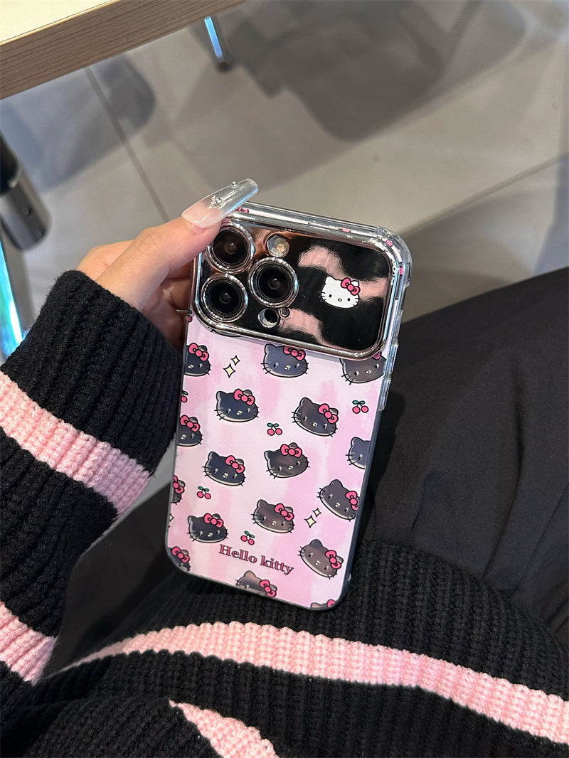 Silver Kitty Pink Case