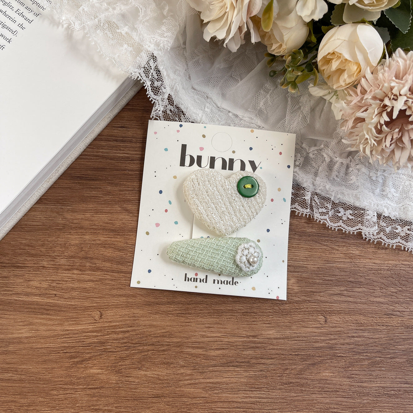 Bunny Handmade Pastel Hair Clips