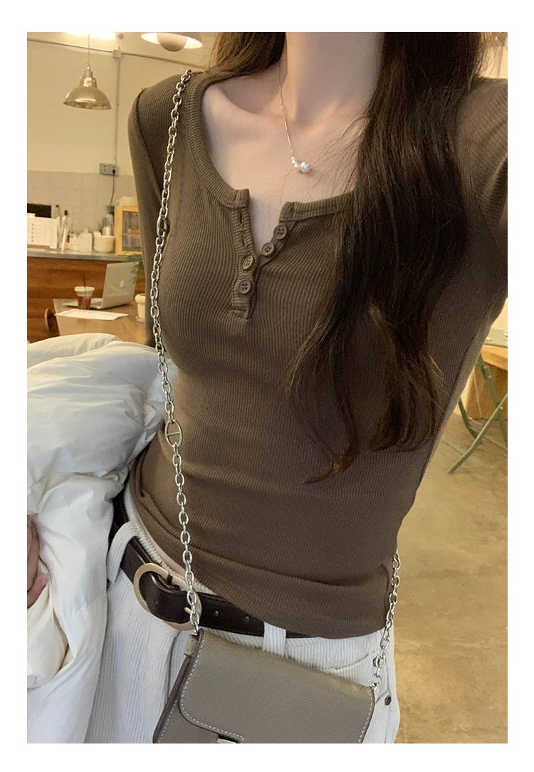 Classic Heather Henley Top