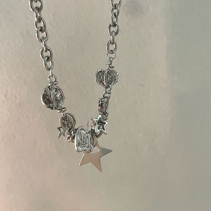 Silver Stars Necklace