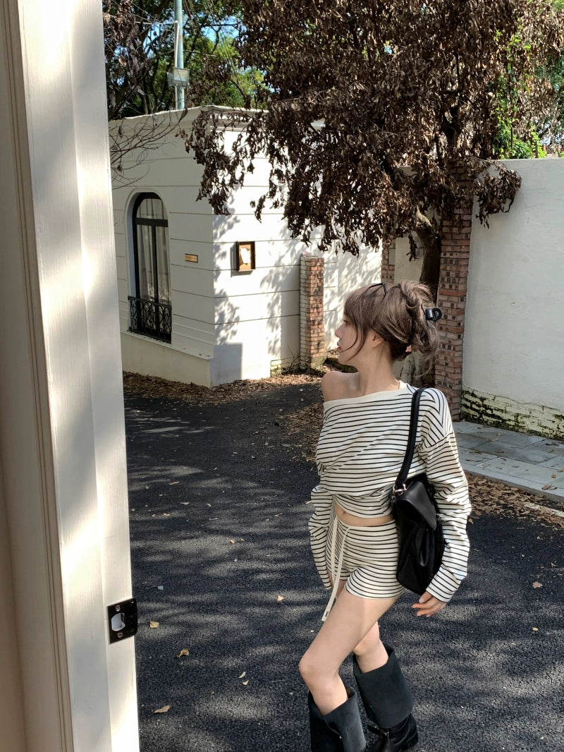 Cozy Knit Sweater Shorts Set