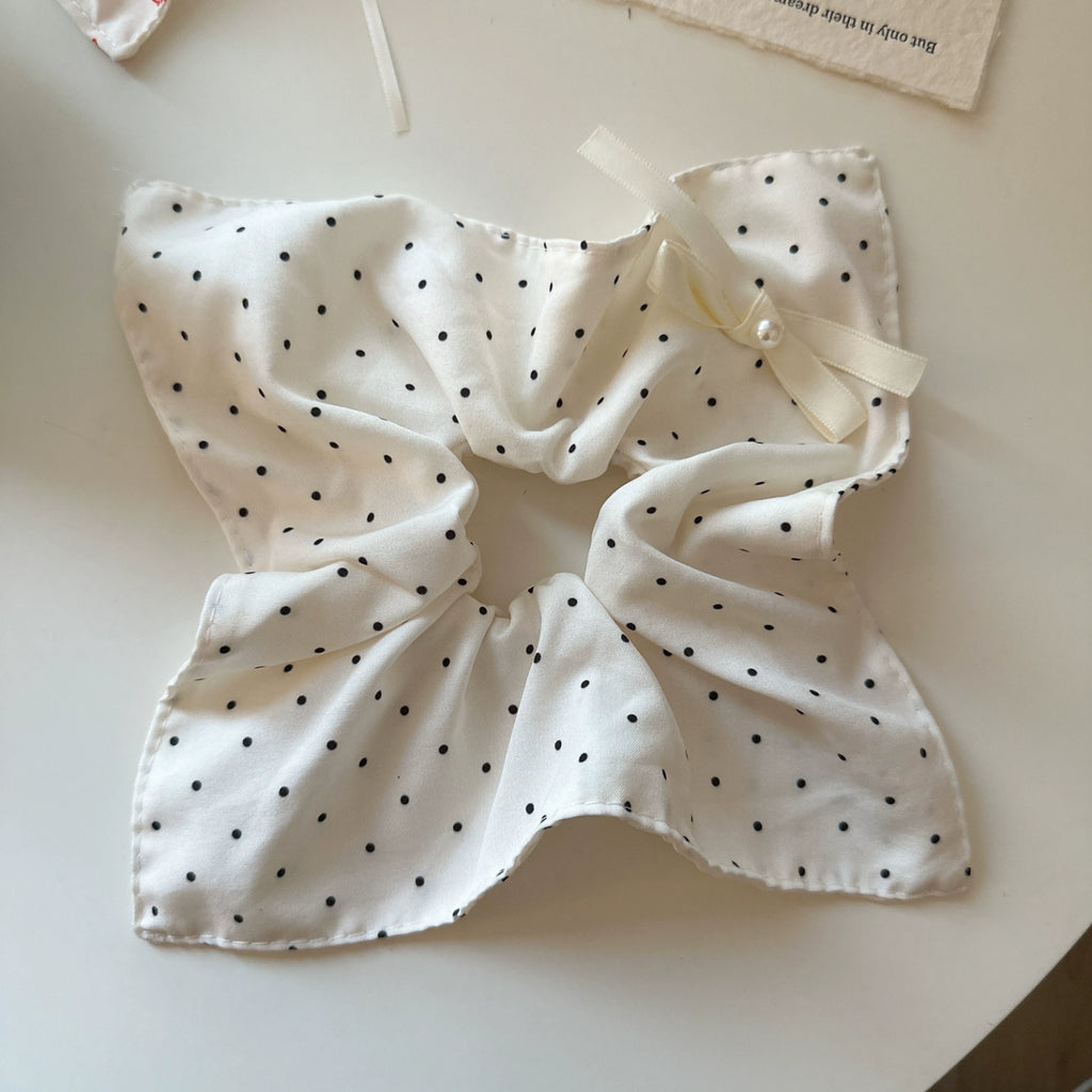 Polka Dot Oversized Hair Scrunchie