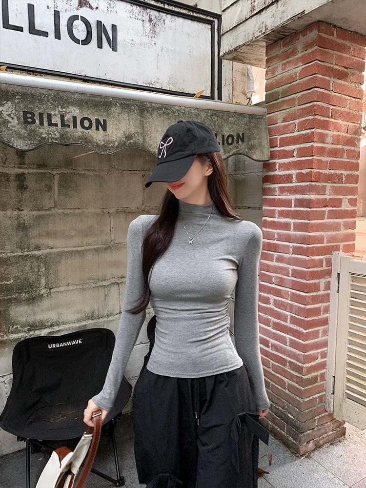 Casual Fitted Long Sleeve Top