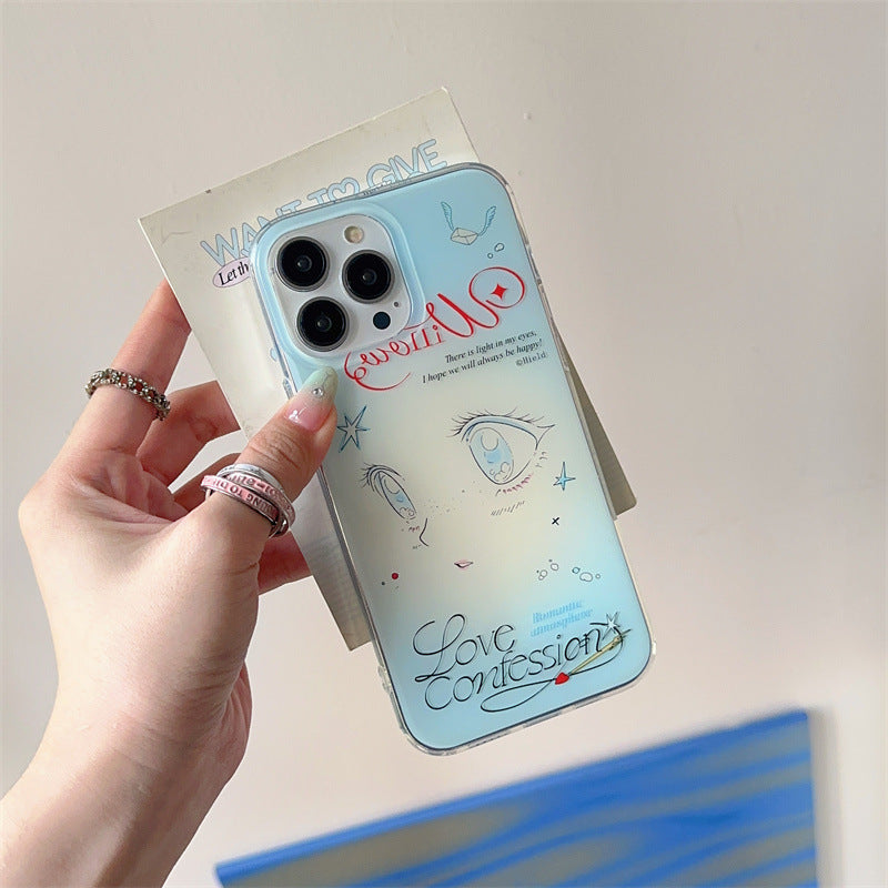 Artistic Eye Design Clear Phone Case
