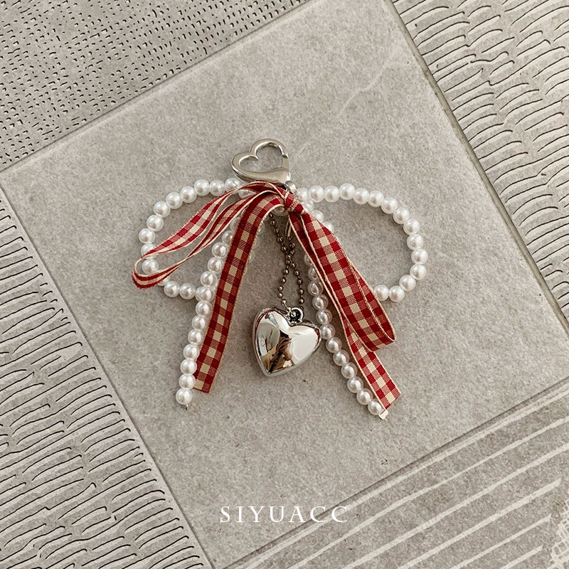 Blue Bow Pearl Shoe Buckle