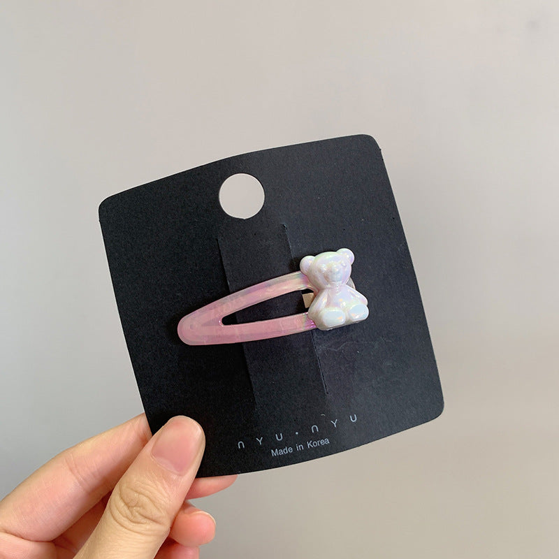 Iridescent Pink Pearl Hair Clips